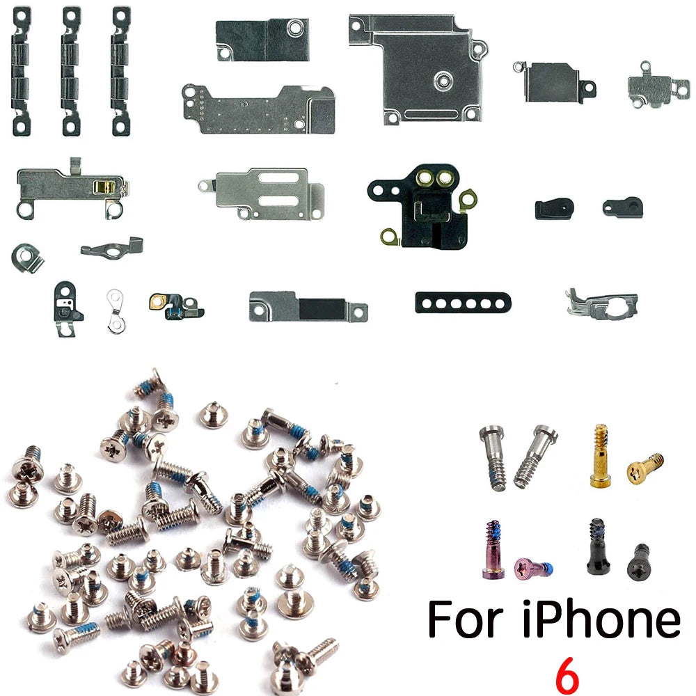 Full Set Inner Accessories For iPhone 6 6s 6P 7P 8P X XS 11 Pro Max Metal Parts Holder Bracket Shield Plate With Full Screws Set