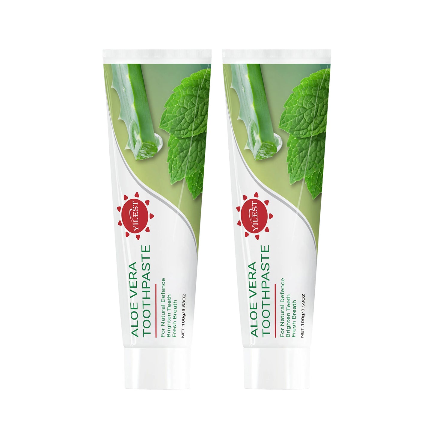 Aloe Vera Toothpaste 100g - Natural Mint Formula for Fresh Breath, Teeth Brightening & Gum Care, with Aloe & Peppermint Extract