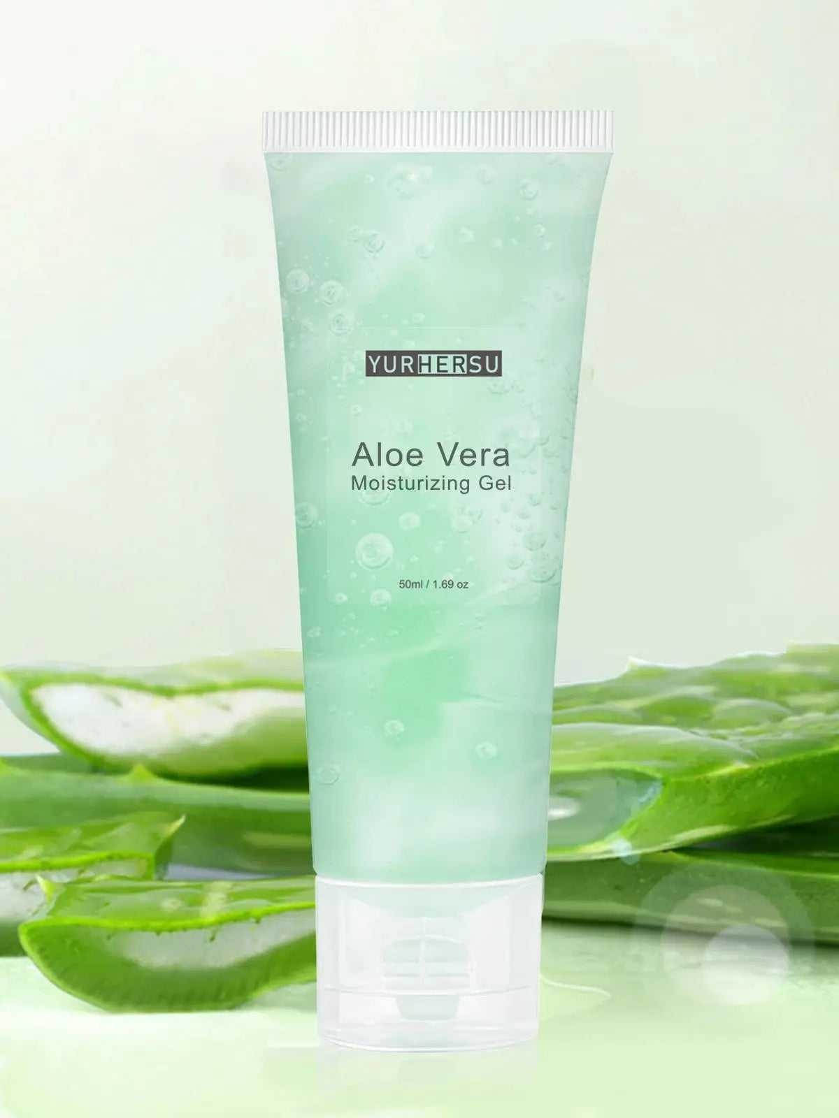Aloe Vera Gel for Face, Daily Moisturizer & Makeup Primer, 100% Natural, Soothing, Hydrating, Non Greasy, Fast Absorb (50ml)