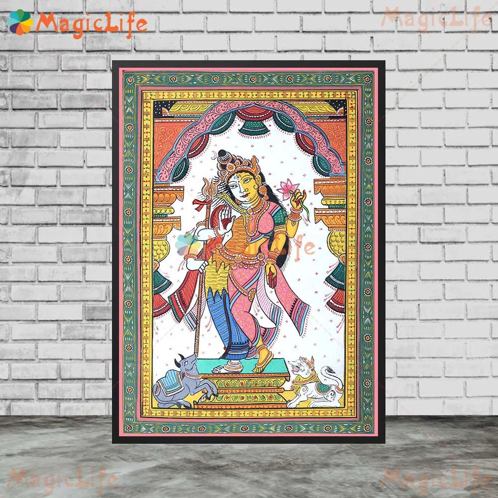 Goddess Lakshmi Ganga Indian Religion Poster Wall Pictures For Living Room Wall Art Canvas Painting Home Decor Unframed