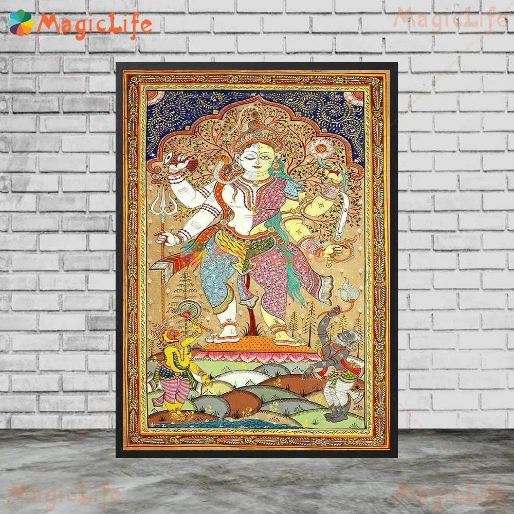 Goddess Lakshmi Ganga Indian Religion Poster Wall Pictures For Living Room Wall Art Canvas Painting Home Decor Unframed