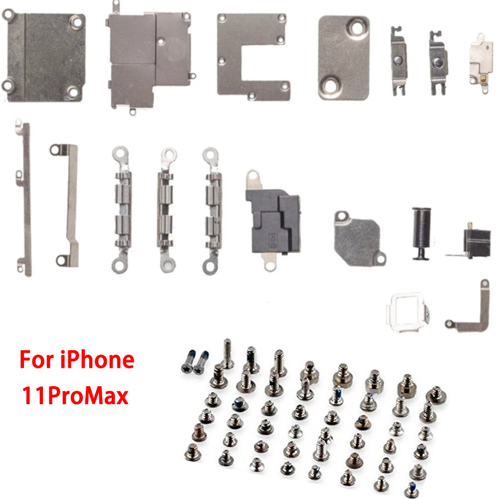 Full Set Inner Accessories For iPhone 6 6s 6P 7P 8P X XS 11 Pro Max Metal Parts Holder Bracket Shield Plate With Full Screws Set