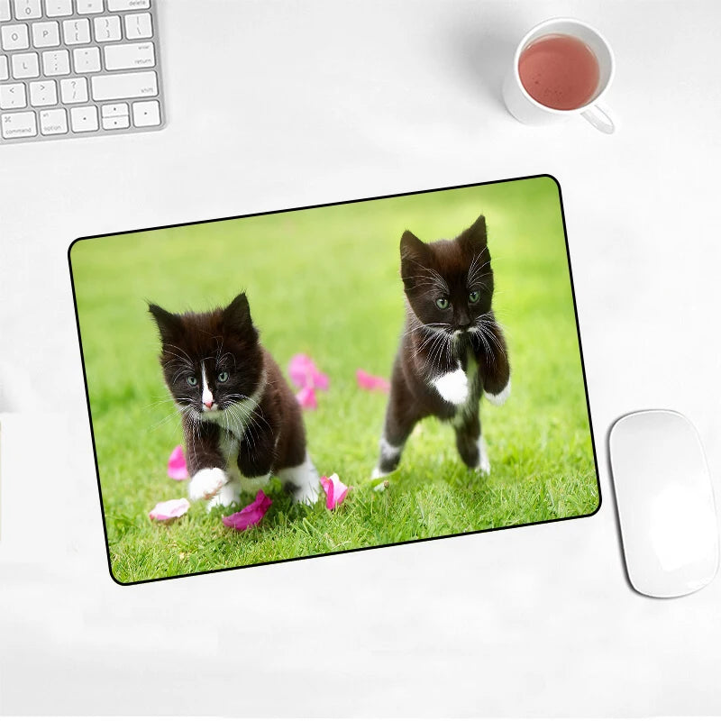Cute Cat Mouse Pad Picture Pad Laptop Slip 220x180x2mm Mat For Cs Go/work Gaming New Kawaii Office Decoration Carpet Mouse Mat