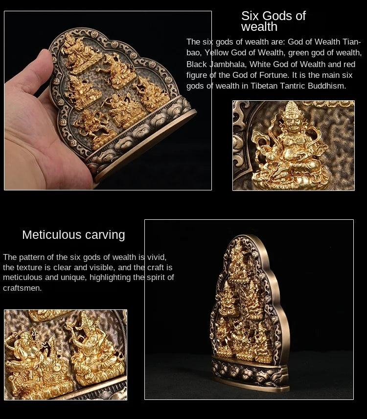 Tibet Buddhism Water God of Wealth Yellow God of Wealth Six Road God of Wealth the Five Jambhalas Tibetan Bala Buddha Offering