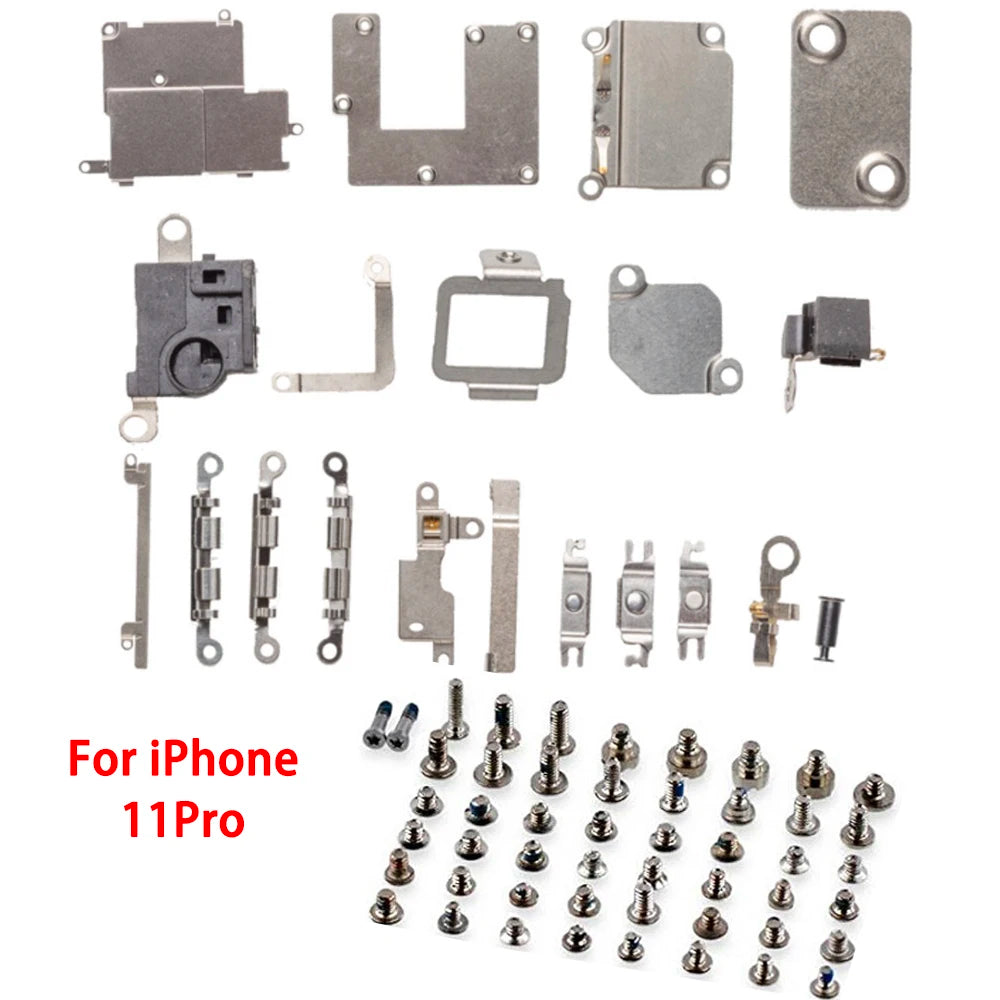 Full Set Inner Accessories For iPhone 6 6s 6P 7P 8P X XS 11 Pro Max Metal Parts Holder Bracket Shield Plate With Full Screws Set