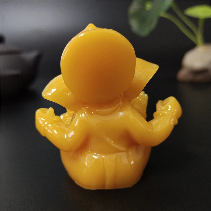Gold Lord Ganesha Buddha Statue Elephant God Sculptures Ganesh Figurines Man-made Stone Home Garden Buddha Decoration Statues