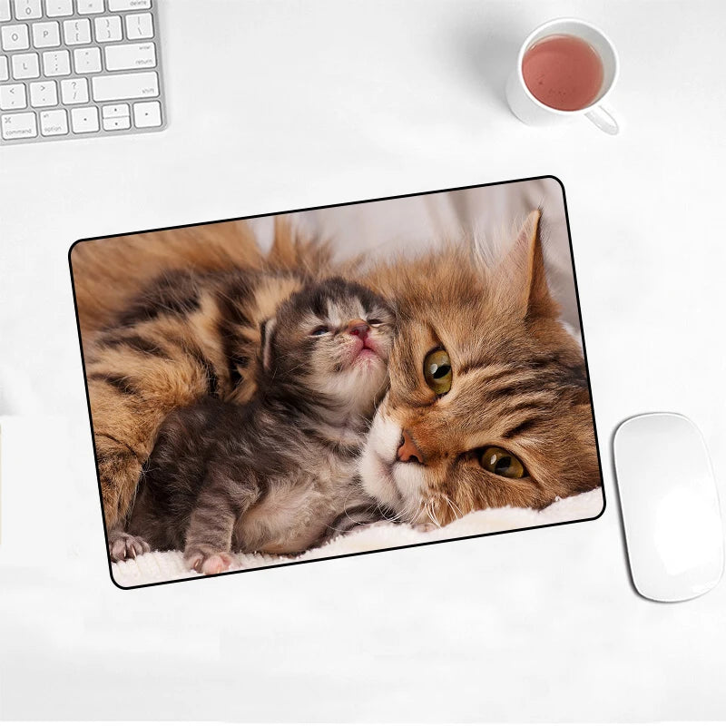 Cute Cat Mouse Pad Picture Pad Laptop Slip 220x180x2mm Mat For Cs Go/work Gaming New Kawaii Office Decoration Carpet Mouse Mat