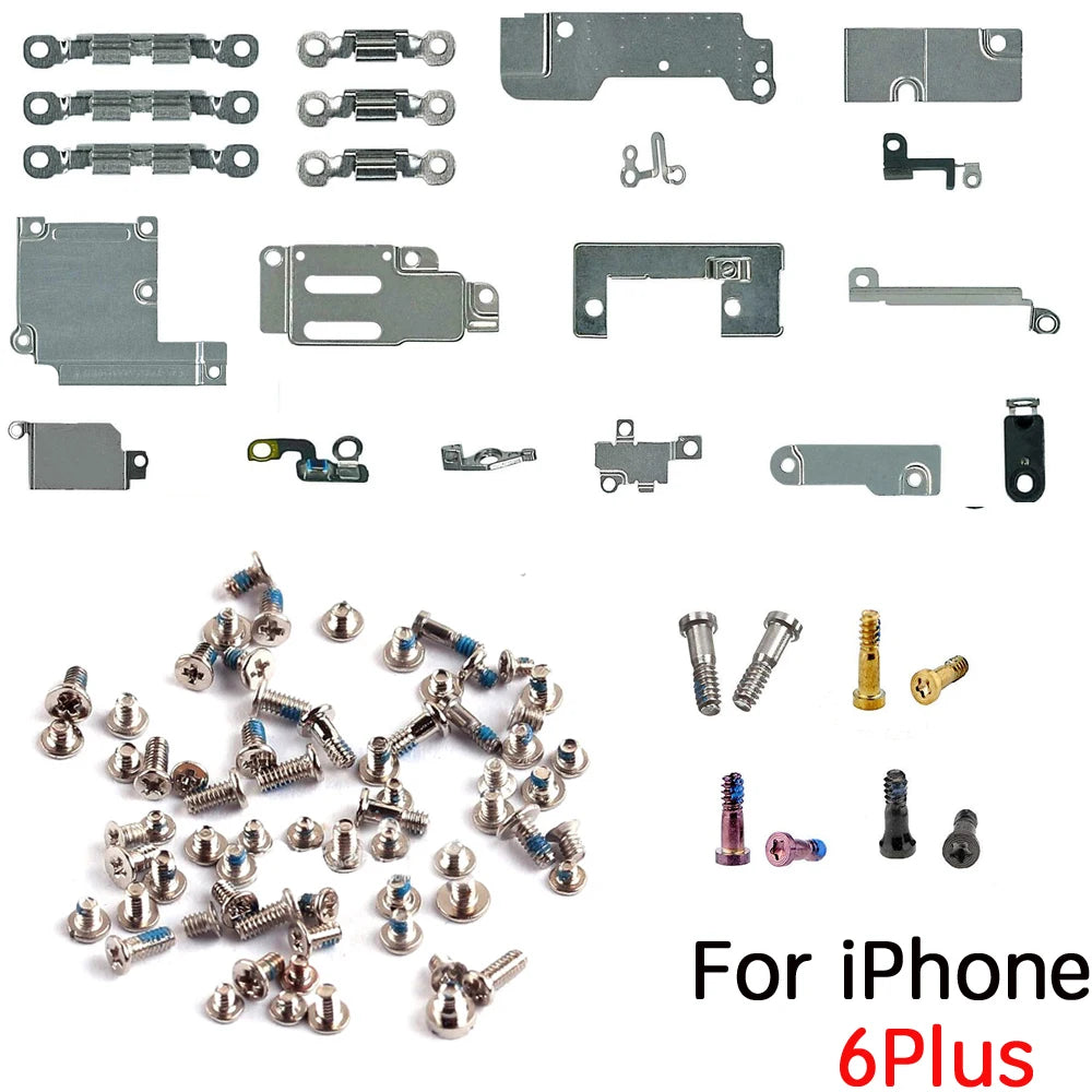 Full Set Inner Accessories For iPhone 6 6s 6P 7P 8P X XS 11 Pro Max Metal Parts Holder Bracket Shield Plate With Full Screws Set
