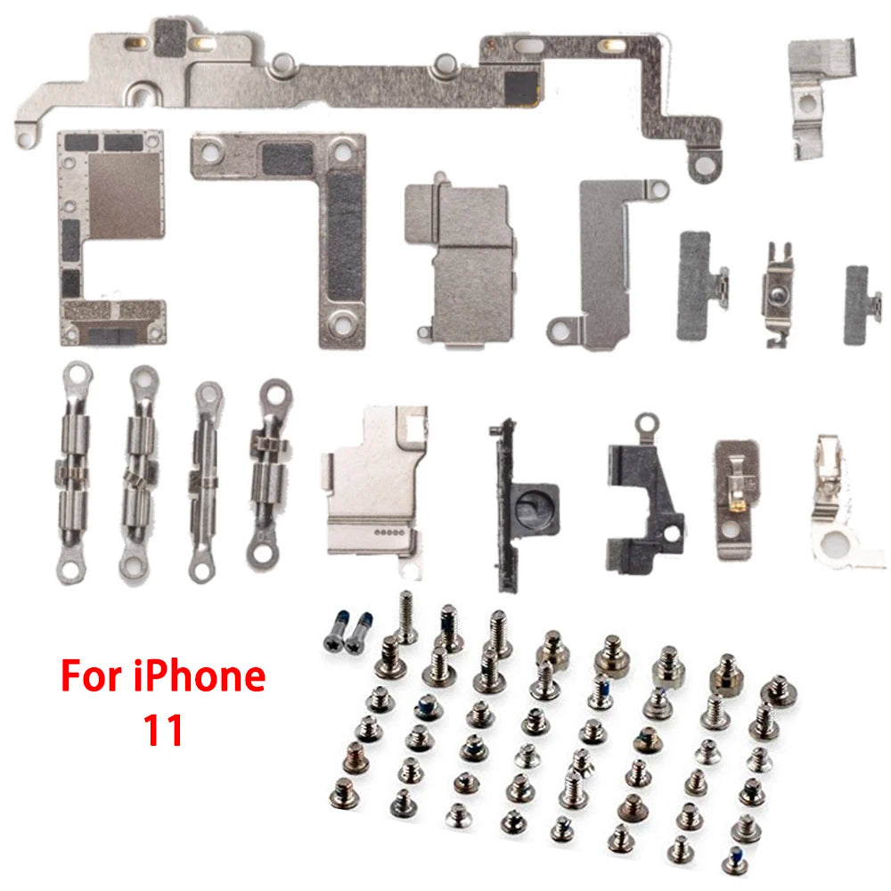 Full Set Inner Accessories For iPhone 6 6s 6P 7P 8P X XS 11 Pro Max Metal Parts Holder Bracket Shield Plate With Full Screws Set