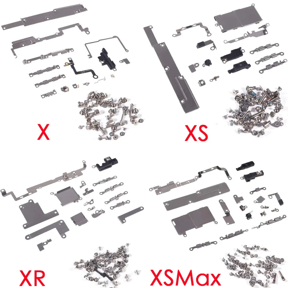 Full Set Inner Accessories For iPhone 6 6s 6P 7P 8P X XS 11 Pro Max Metal Parts Holder Bracket Shield Plate With Full Screws Set