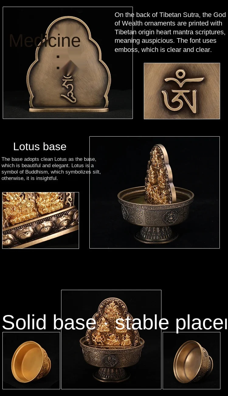 Tibet Buddhism Water God of Wealth Yellow God of Wealth Six Road God of Wealth the Five Jambhalas Tibetan Bala Buddha Offering