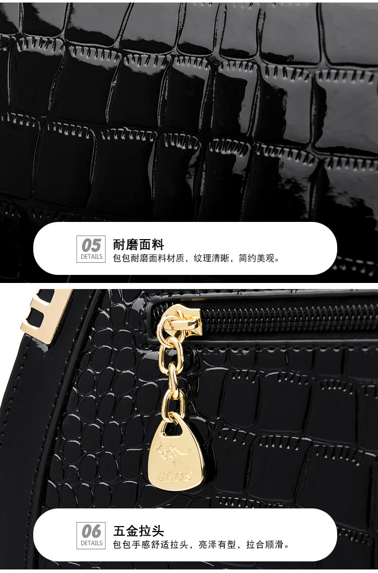 Bags Women's Bags Crocodile Pattern Handbags 2025 Foreign Trade New Trendy Ladies Handbags Women's Shoulder Bags
