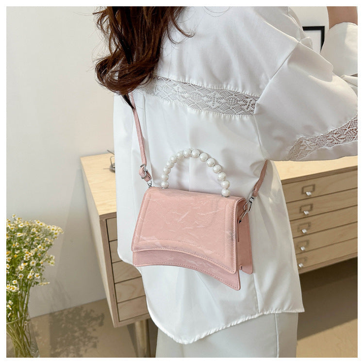 Trendy and Sophisticated Niche Handbags for Women, Popular in 2025 Summer, New Pearl Design Small Tote and Crossbody Bag