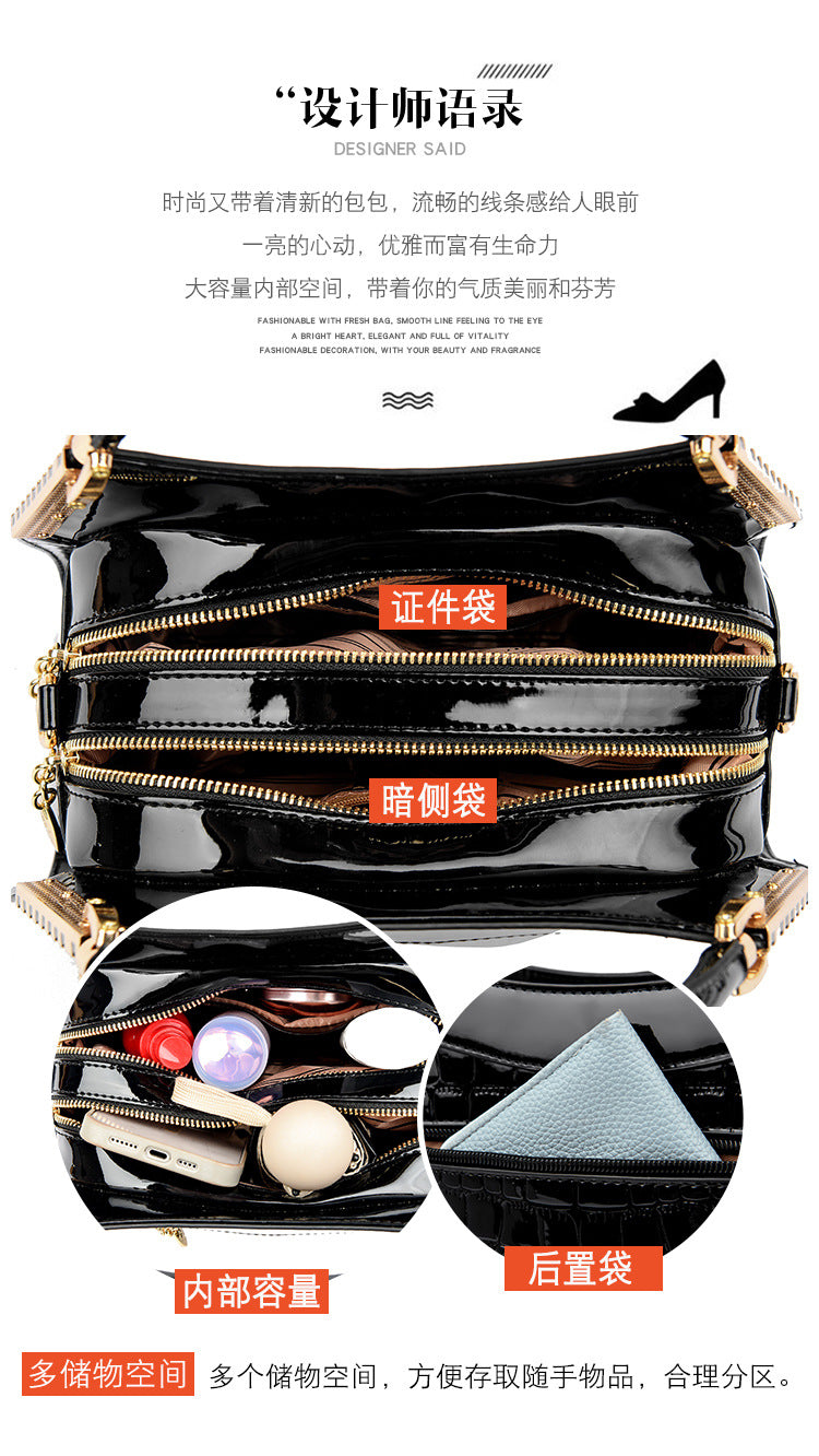 Bags Women's Bags Crocodile Pattern Handbags 2025 Foreign Trade New Trendy Ladies Handbags Women's Shoulder Bags
