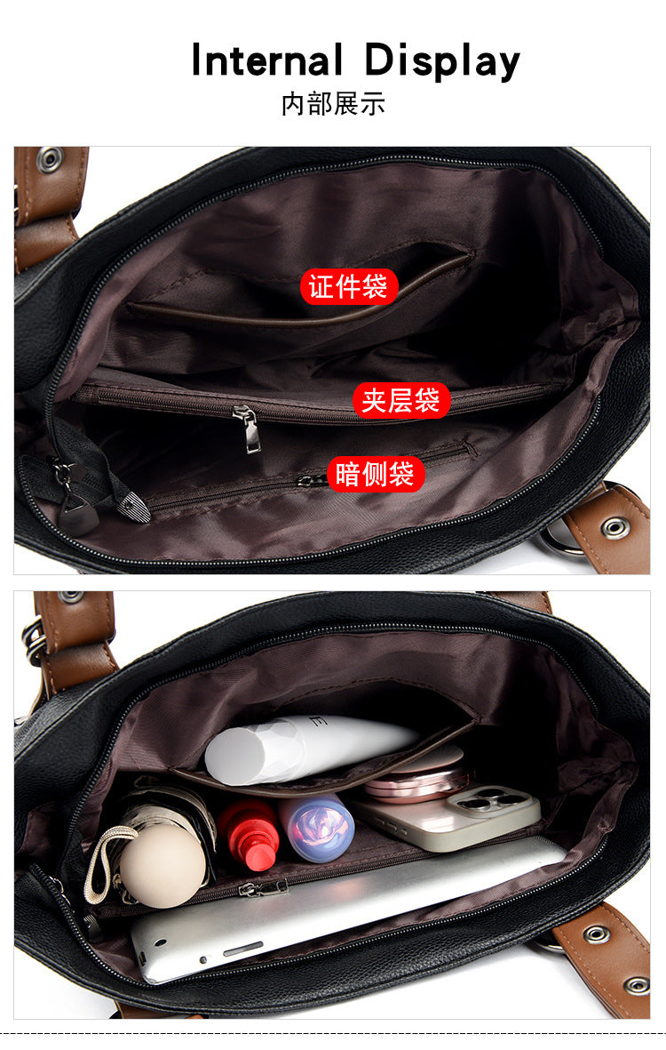 Bags Women's Bags New 2025 Crossbody Bags Women's Shoulder Bags Women's Atmospheric Middle-Aged Women's Handbags Women's One Piece Dropshipping