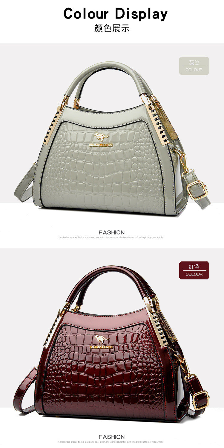 Bags Women's Bags Crocodile Pattern Handbags 2025 Foreign Trade New Trendy Ladies Handbags Women's Shoulder Bags