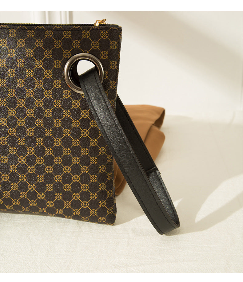 2025 Handbags Retro Printed Women's Briefcase Trendyy Fashion Handheld Small Square Bag Mobile Phone Bag