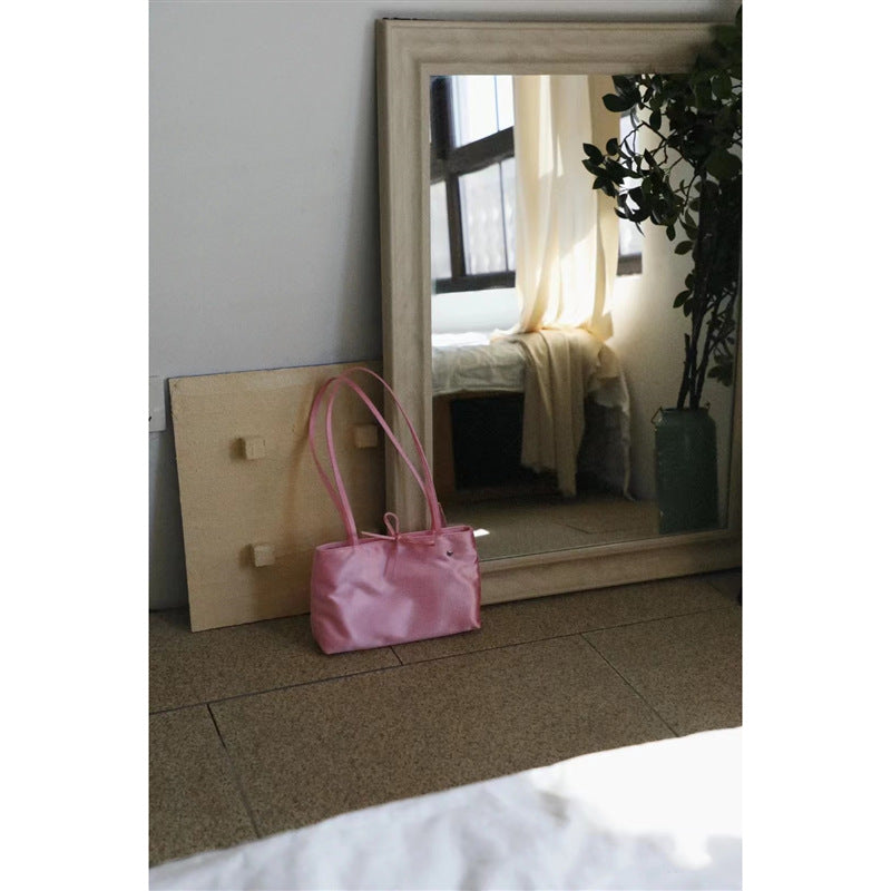 Bags for Women 2025 New Texture Niche Design Normcore Style Satin Large Capacity Versatile Work Clothing Satchel Shoulder Bag