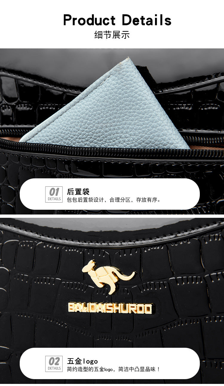 Bags Women's Bags Crocodile Pattern Handbags 2025 Foreign Trade New Trendy Ladies Handbags Women's Shoulder Bags