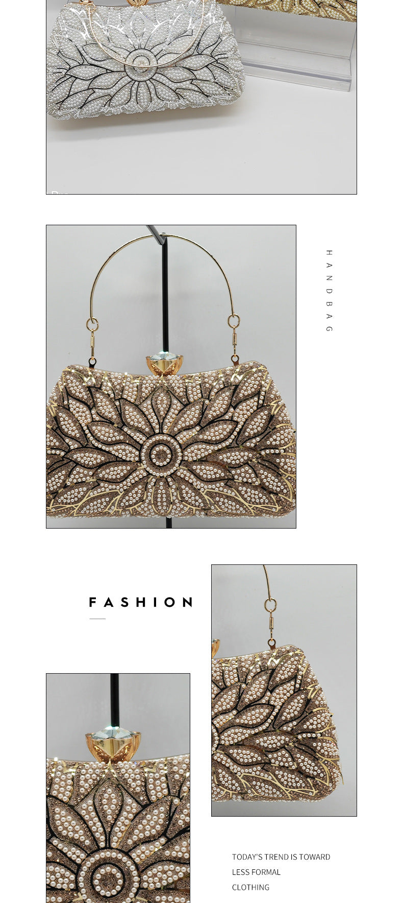 2026 New Cross-Border Evening Bags, European and American Banquet Bags, Women's Handbags, Fashionable Dress Evening Party Bags, Light Luxury