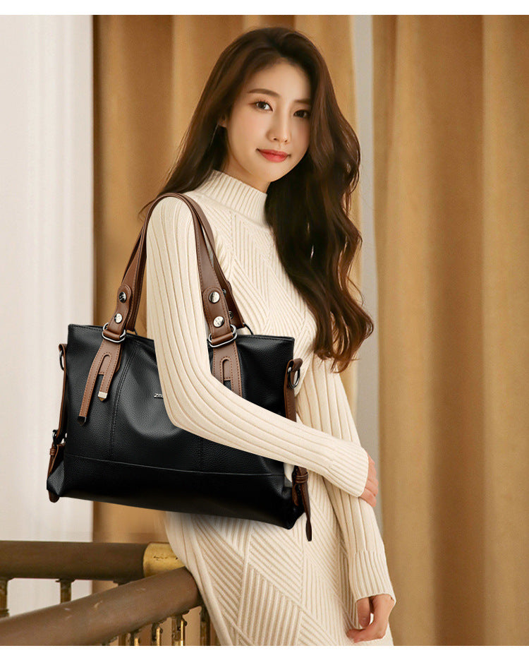 Bags Women's Bags New 2025 Crossbody Bags Women's Shoulder Bags Women's Atmospheric Middle-Aged Women's Handbags Women's One Piece Dropshipping
