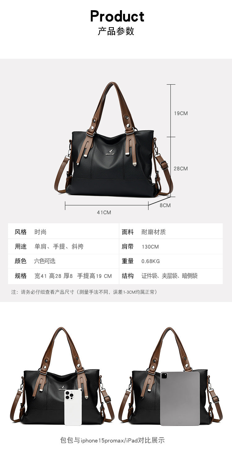Bags Women's Bags New 2025 Crossbody Bags Women's Shoulder Bags Women's Atmospheric Middle-Aged Women's Handbags Women's One Piece Dropshipping