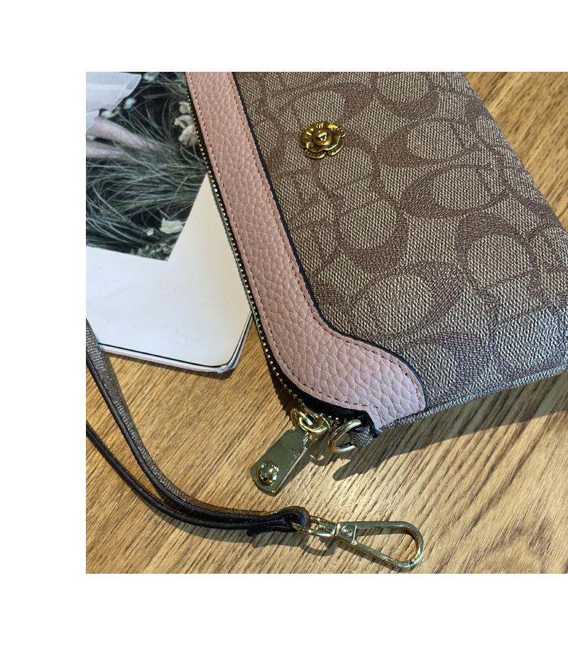 2025 New Handbags Women's Small Bags Fashionable Shoulder Crossbody Bags Trendy Wallets Women's Long Mobile Phone Bags Mom's Style