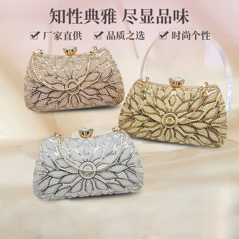 2026 New Cross-Border Evening Bags, European and American Banquet Bags, Women's Handbags, Fashionable Dress Evening Party Bags, Light Luxury