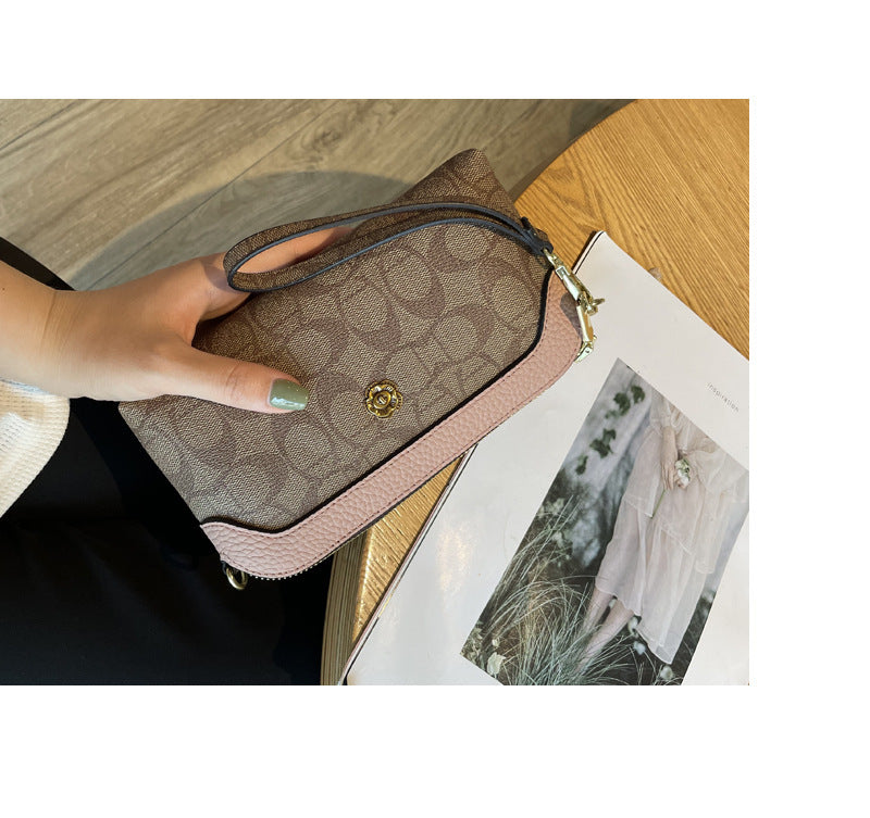 2025 New Handbags Women's Small Bags Fashionable Shoulder Crossbody Bags Trendy Wallets Women's Long Mobile Phone Bags Mom's Style