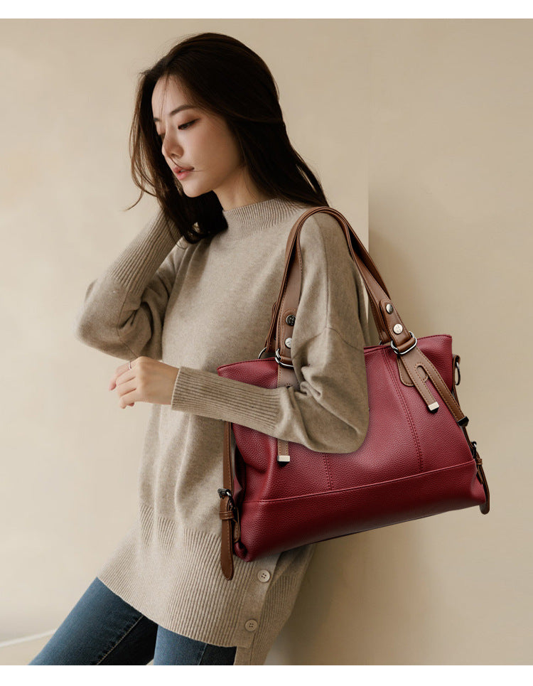 Bags Women's Bags New 2025 Crossbody Bags Women's Shoulder Bags Women's Atmospheric Middle-Aged Women's Handbags Women's One Piece Dropshipping