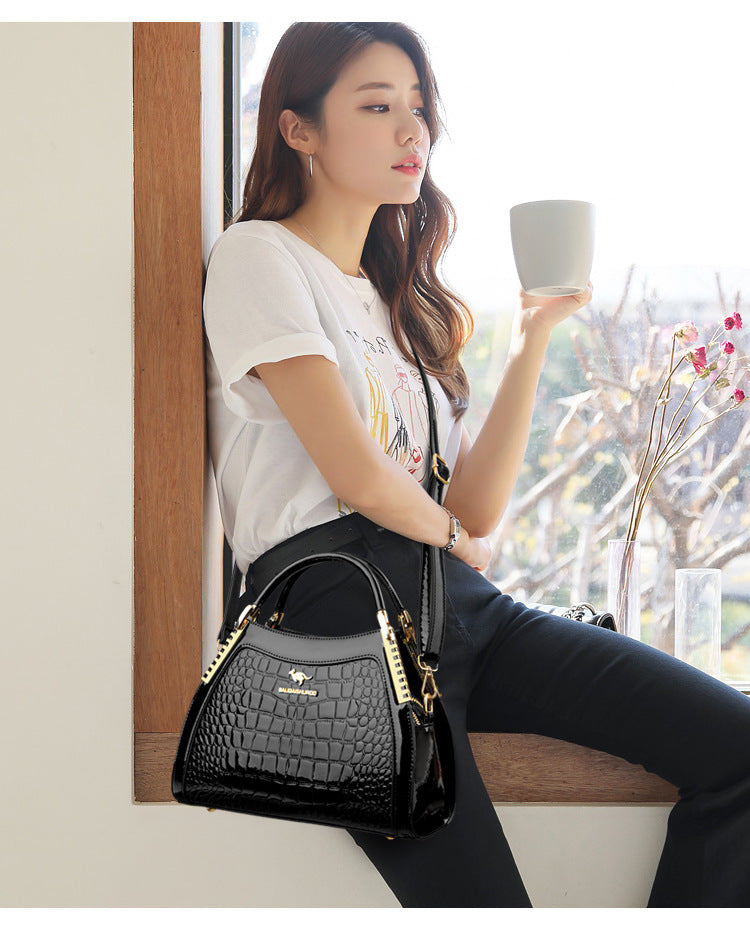 Bags Women's Bags Crocodile Pattern Handbags 2025 Foreign Trade New Trendy Ladies Handbags Women's Shoulder Bags
