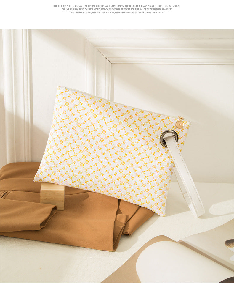 2025 Handbags Retro Printed Women's Briefcase Trendyy Fashion Handheld Small Square Bag Mobile Phone Bag