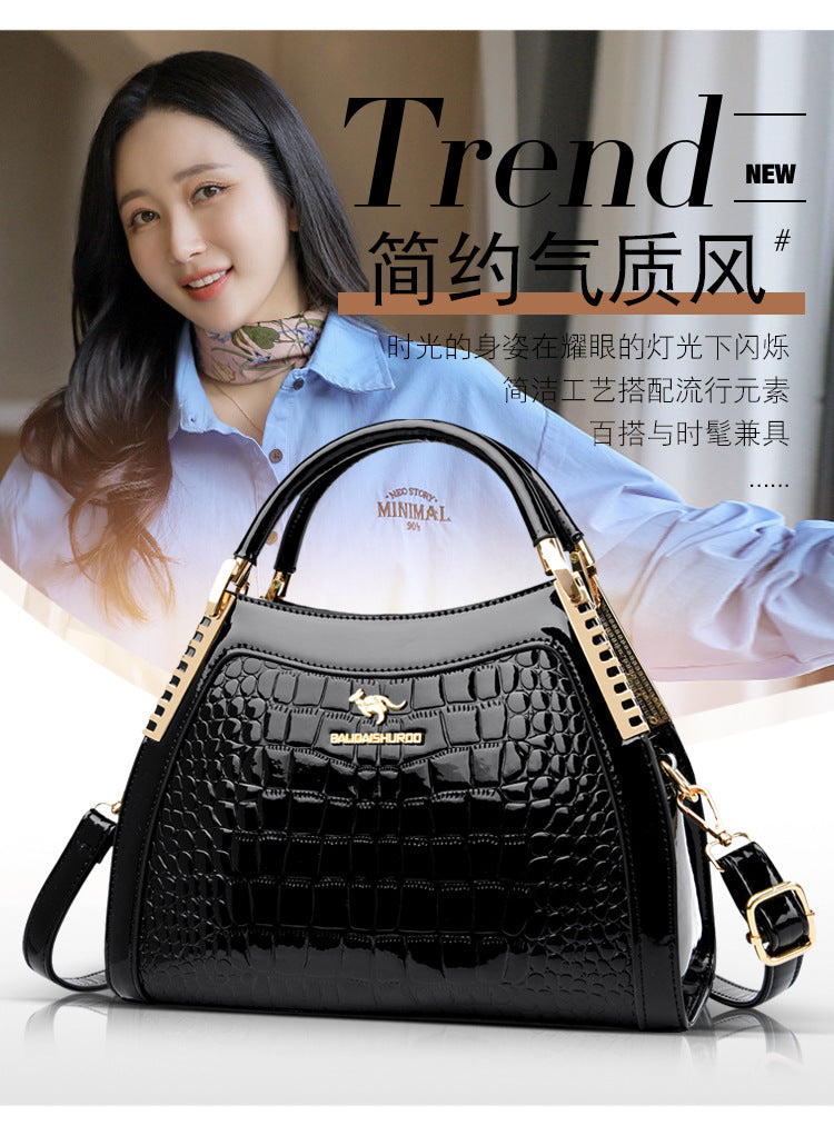 Bags Women's Bags Crocodile Pattern Handbags 2025 Foreign Trade New Trendy Ladies Handbags Women's Shoulder Bags