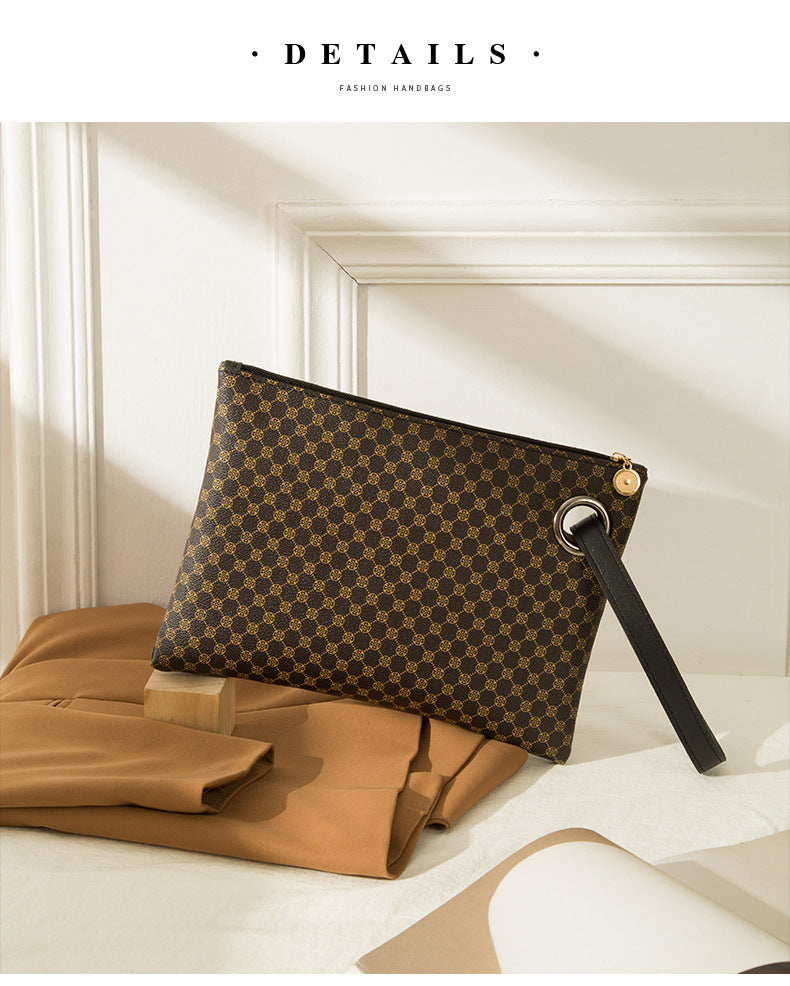 2025 Handbags Retro Printed Women's Briefcase Trendyy Fashion Handheld Small Square Bag Mobile Phone Bag