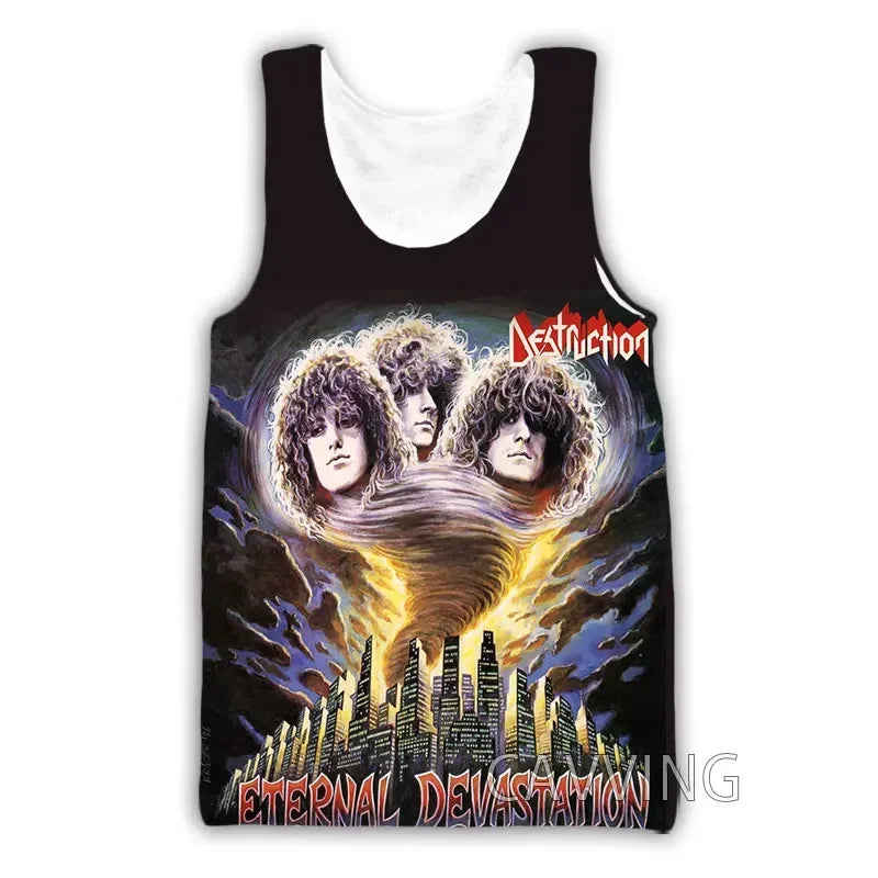 CAVVING 3D Printed  Destruction Band  Tank Tops Harajuku Vest  Summer Undershirt Shirts Streetwear for Men/women