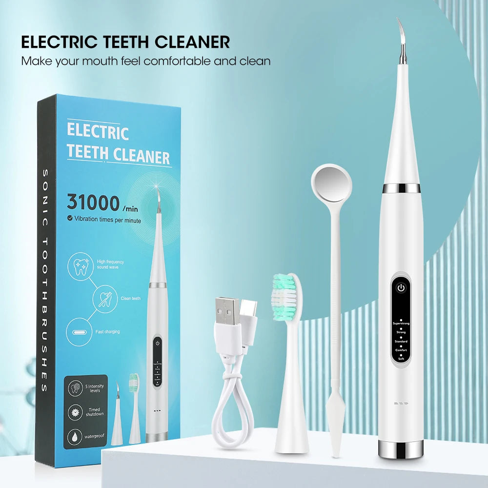 Electric Teeth Cleaner Sonic Dental Scaler Calculus Plaque Stain Tartar Removal teeth cleaning Whitening Toothbrush Oral Care