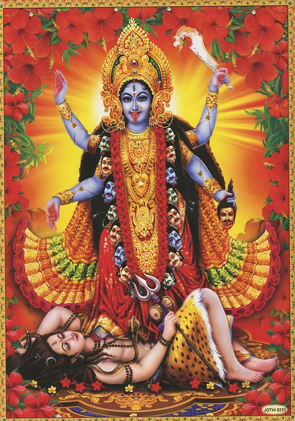 Hindu Goddess Wall Art Kali Mahavidya Poster Tantric Shakti Devi Canvas Painting Home Living Room Decoration Painting