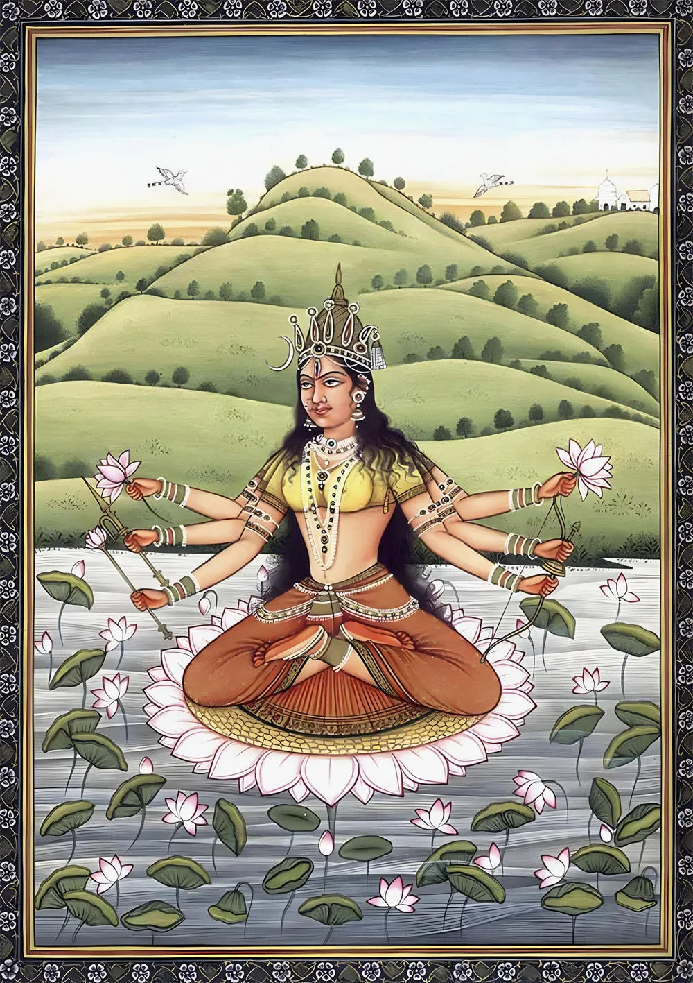 Hindu Goddess Wall Art Kali Mahavidya Poster Tantric Shakti Devi Canvas Painting Home Living Room Decoration Painting