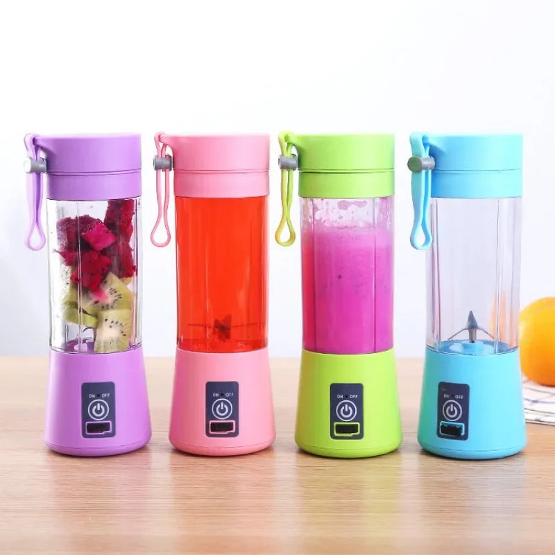 Portable Electric Handheld Blender Rechargeable Travel Fruit Juicer Cup Mini Mixer for Smoothies Milkshakes