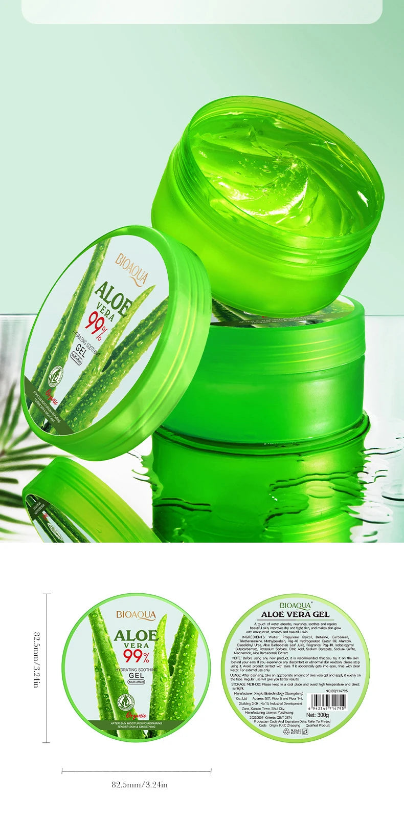 BIOAQUA Aloe Vera Gel Face Cream Moisturizing Skin Rejuvenating Hydrating Anti-aging Facial Creams Beauty Facial Skin Care