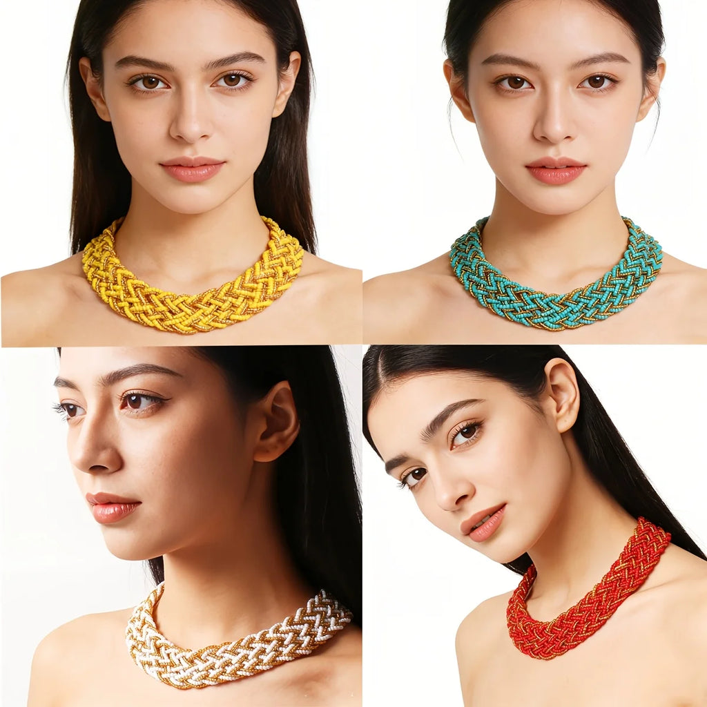 Handmade ethnic jewelry beaded short necklace  elegant wedding accessories wholesale/collier femme/neckless/colar