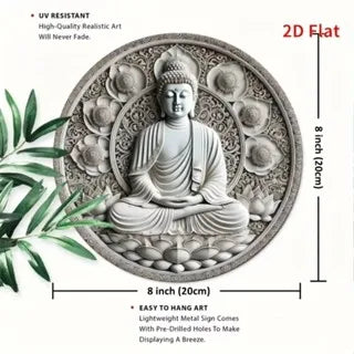 1pc Vintage Hindu Goddess Durga Statue - Aluminum Wall Art Plaque with Lion mount, Golden & Black Indian deity Decor for Home