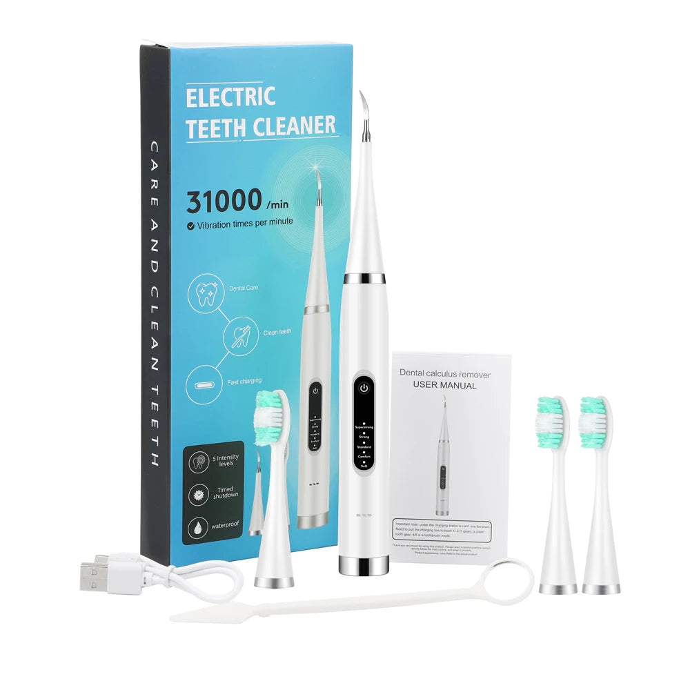 Electric Teeth Cleaner Sonic Dental Scaler Calculus Plaque Stain Tartar Removal teeth cleaning Whitening Toothbrush Oral Care