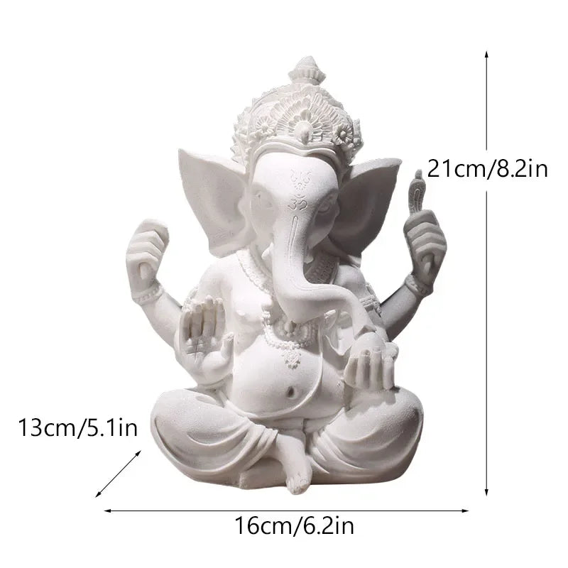 Resin Indian Ganesha Shiva God Statue Sai Baba of Shirdi Sculpture Lord Hanuman Hindu Buddha Religious Fengshui Home Decor