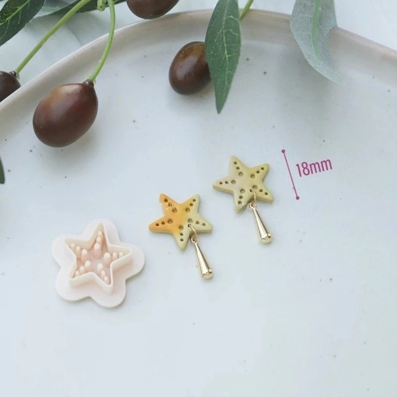 Summer Ocean Series Polymer Clay Cutter Shell/Conch Soft Ceramic Earring Mold DIY Ring Bracelet Jewelry Polymer Clay Tool