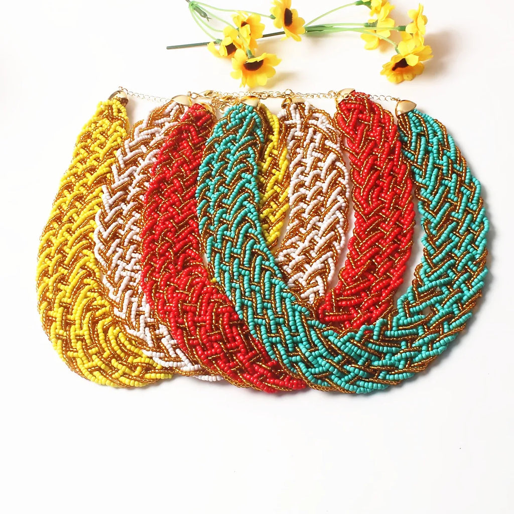 Handmade ethnic jewelry beaded short necklace  elegant wedding accessories wholesale/collier femme/neckless/colar