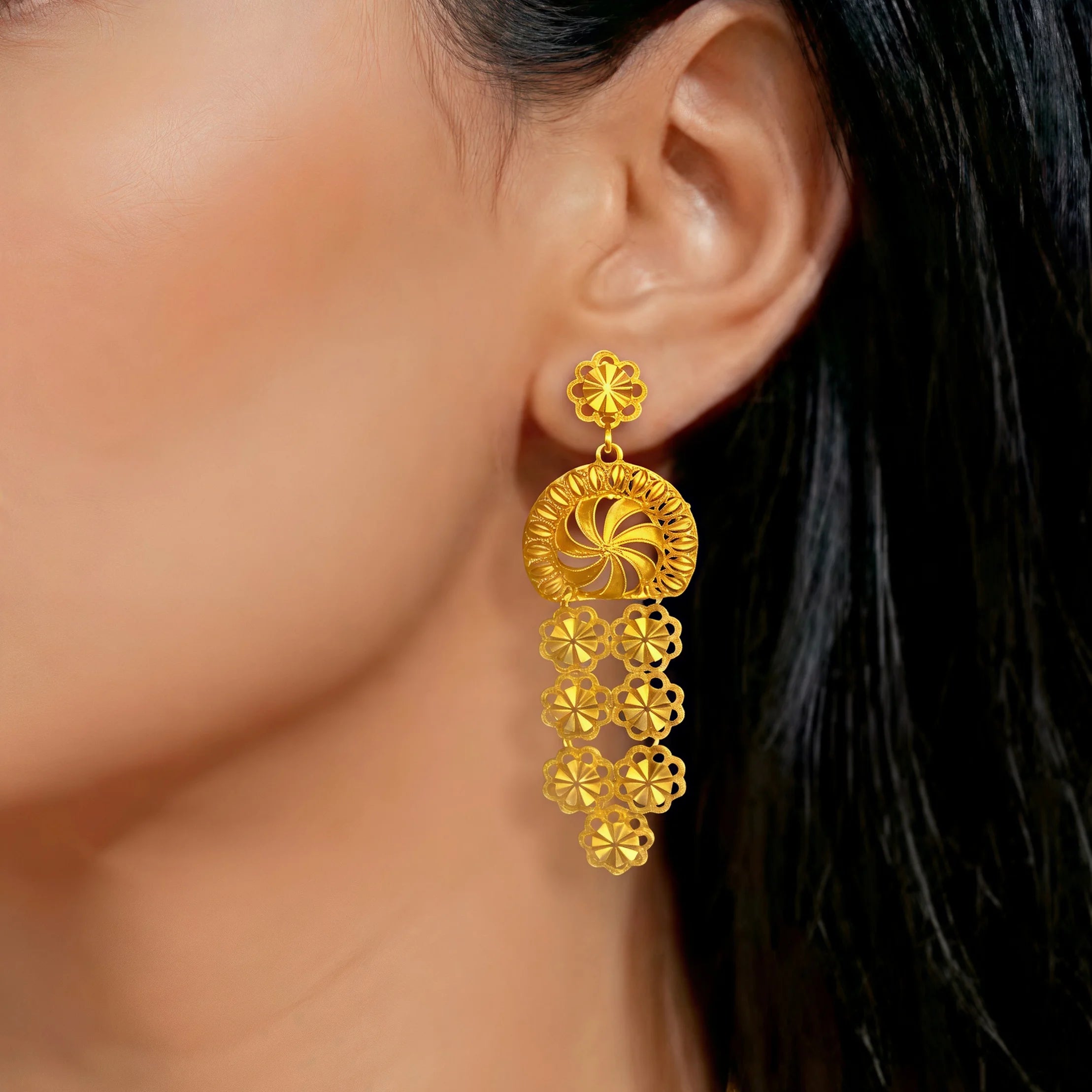Indian Bridal Necklace Earrings Jewelry Set For Women African Dubai Nigeria Gold Plated Long Wedding Party Gift Jewellery