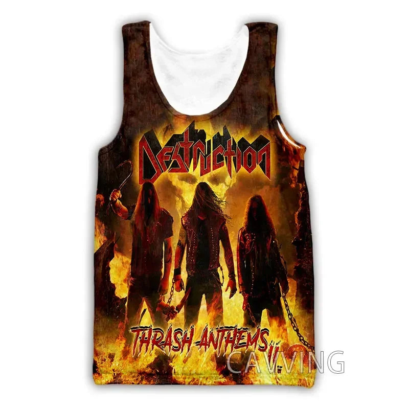 CAVVING 3D Printed  Destruction Band  Tank Tops Harajuku Vest  Summer Undershirt Shirts Streetwear for Men/women