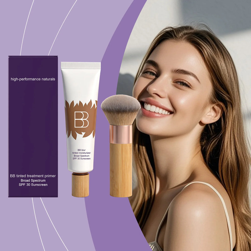 Sunscreen BB Cream Kit Efficient Sun Protection Balance Control Oil Cover Face Blemishes Perfect Makeup Facial Primer Foundation