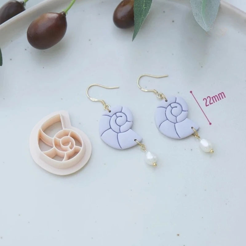 Summer Ocean Series Polymer Clay Cutter Shell/Conch Soft Ceramic Earring Mold DIY Ring Bracelet Jewelry Polymer Clay Tool